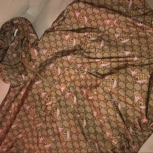 Little girls Gucci logo poncho